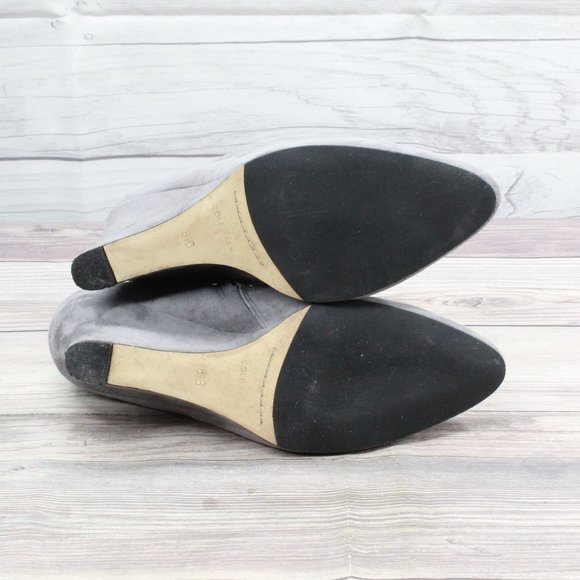 COLE HAAN Jordyn II Gray Suede Wedge Ankle Booties Size 8.5 B - Picture 9 of 9